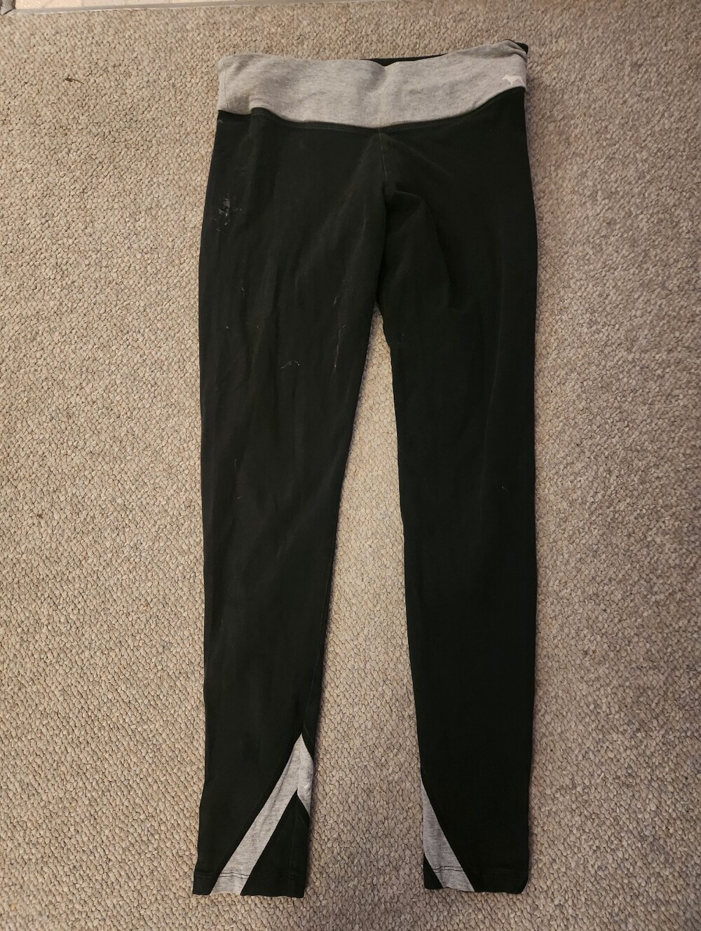 Women's PINK Yoga Black and Gray High Waist Leggings